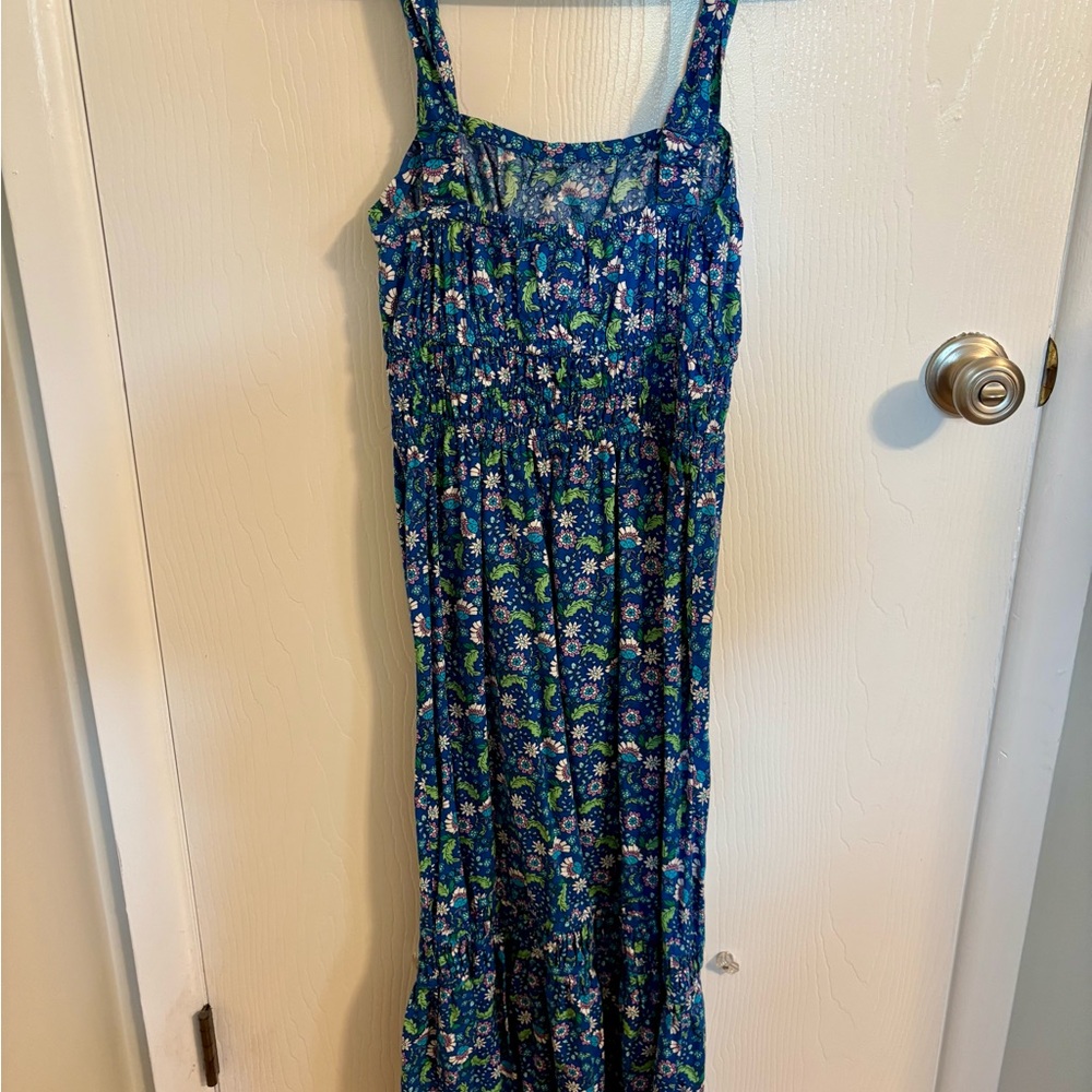 The Loft Floral Blue Petite Maxi Dress